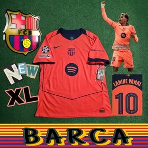 Nike FC Barcelona Lamine Yamal #10 2025/2026 Total 90 Third Jersey UCL New XL
